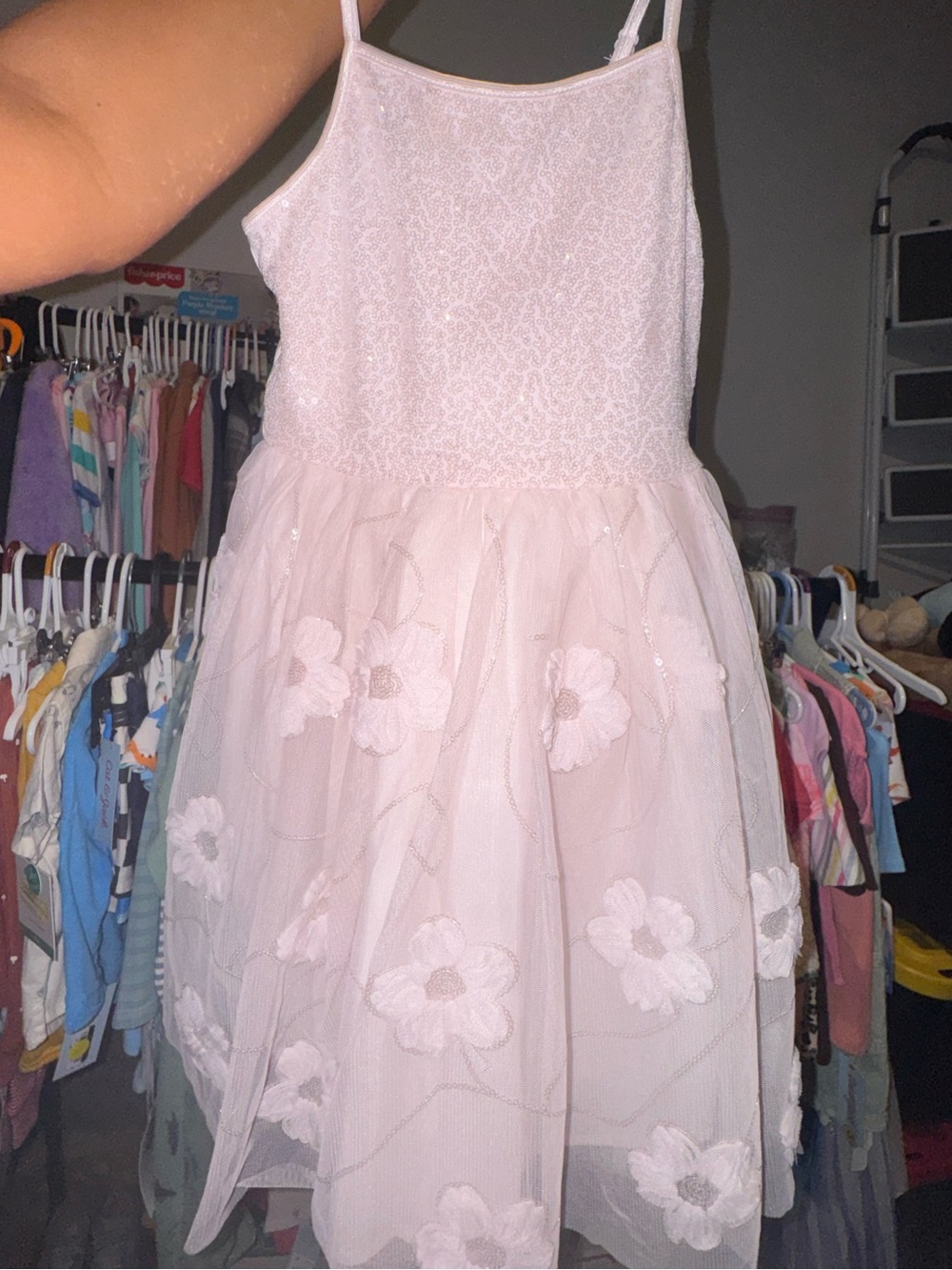 Zara Pink Floral Tulle Party Dress